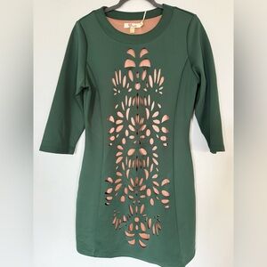 Elegant Green Cutout Dress